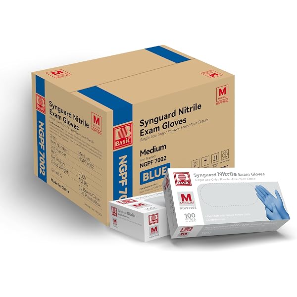 Amazon.com: Rhino BASIC Blue Nitrile Exam Gloves - Latex-Free